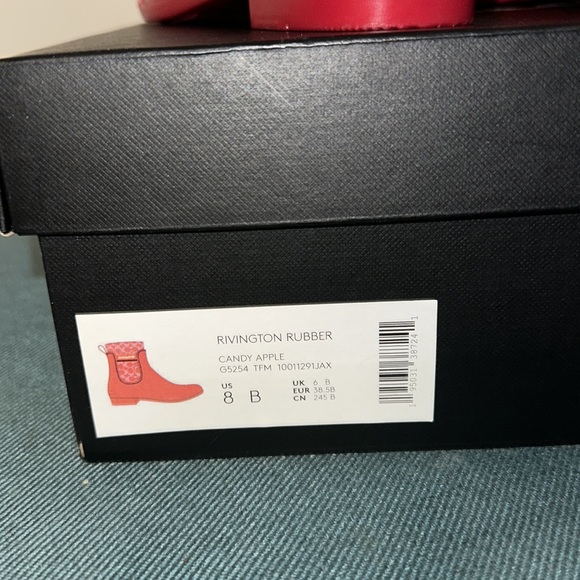 NWB COACH CANDY APPLE BOOTS - Picture 5 of 11